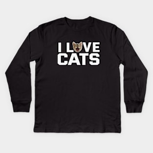 I LOVE CATS V.1 Kids Long Sleeve T-Shirt